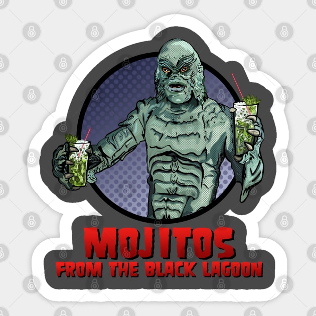 Mojitos from the Black Lagoon Sticker by FanboyMuseum